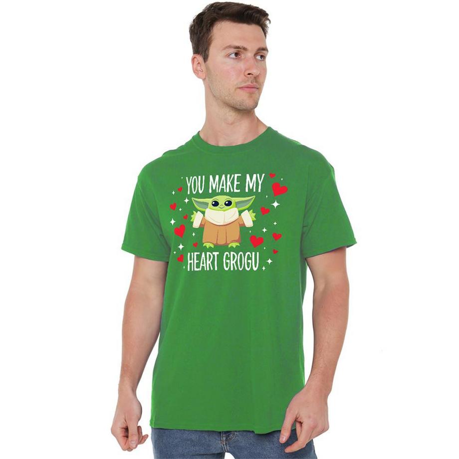 STAR WARS T-Shirt in Cotone Ringspun con Stampa Grogu  