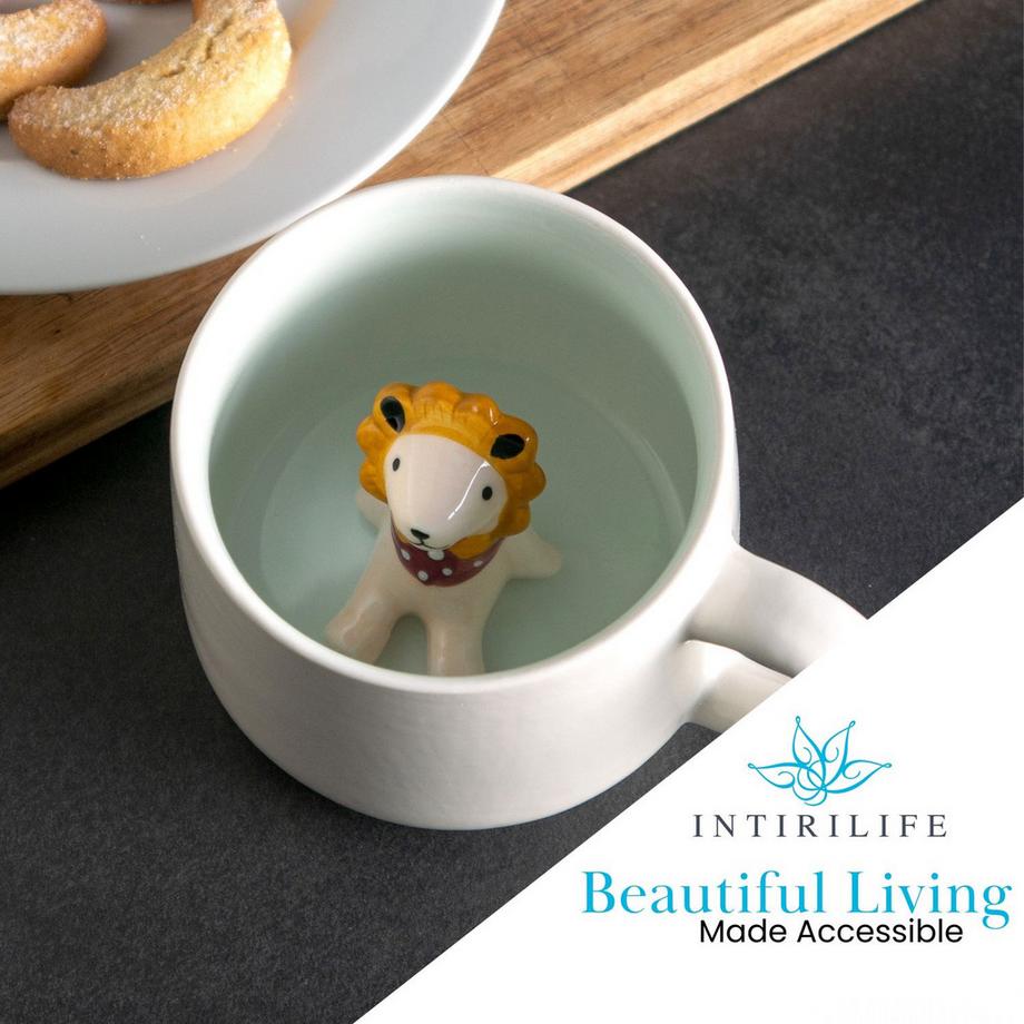 Intirilife Kaffeetasse Teetasse mit Motiv  