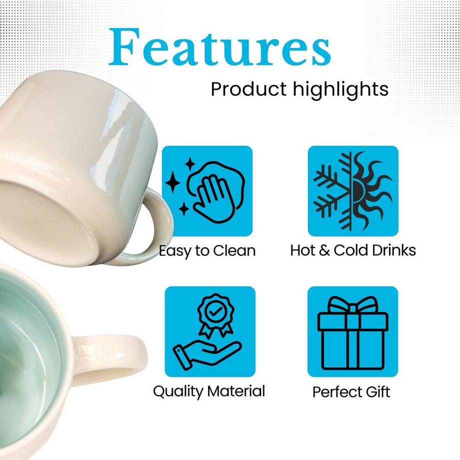 Intirilife Kaffeetasse Teetasse mit Motiv  