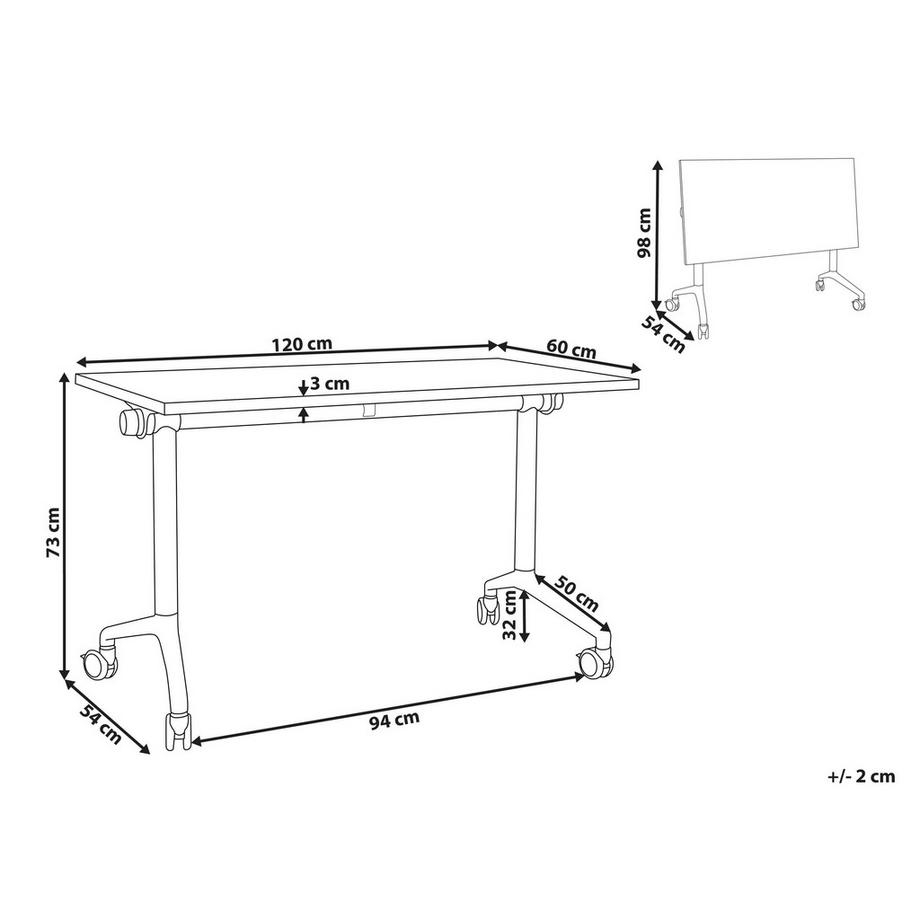 Beliani Bureau pliable en Panneau de particules mélaminé (MFC)  CAVI  
