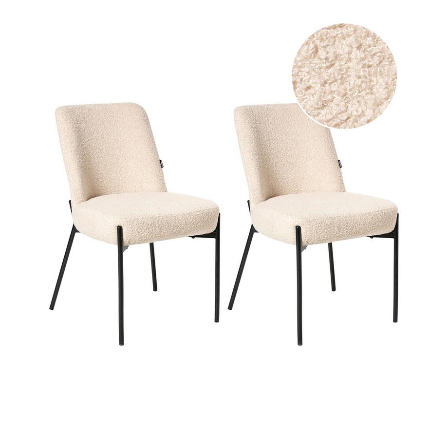 Set mit 2 Stühlen aus Bouclé  MALIN
