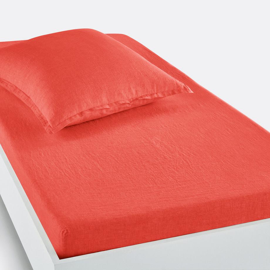 Drap housse enfant lin lavé