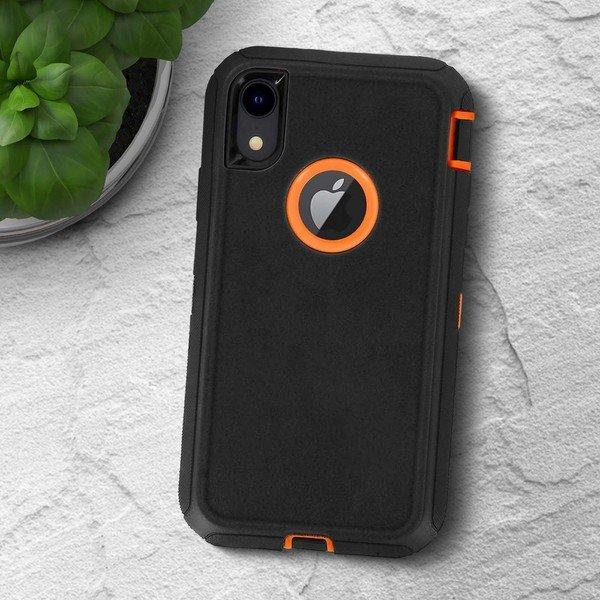 Avizar  Stoßfeste Hülle iPhone XR Schwarz/Orange 