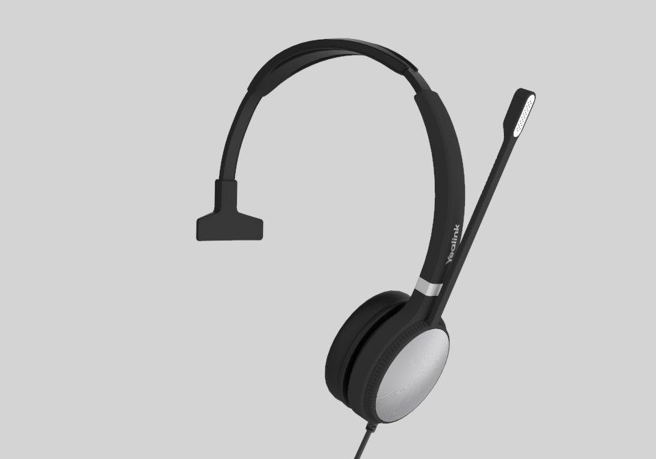 Yealink  Yealink UH36 Mono Casque Avec fil Arceau Bureau/Centre d'appels USB Type-A Noir, Argent 