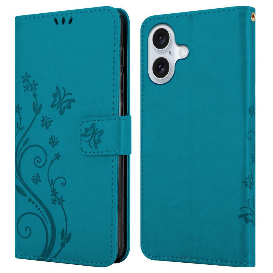 Cadorabo  iPhone 16 Hülle mit Blumen Muster 