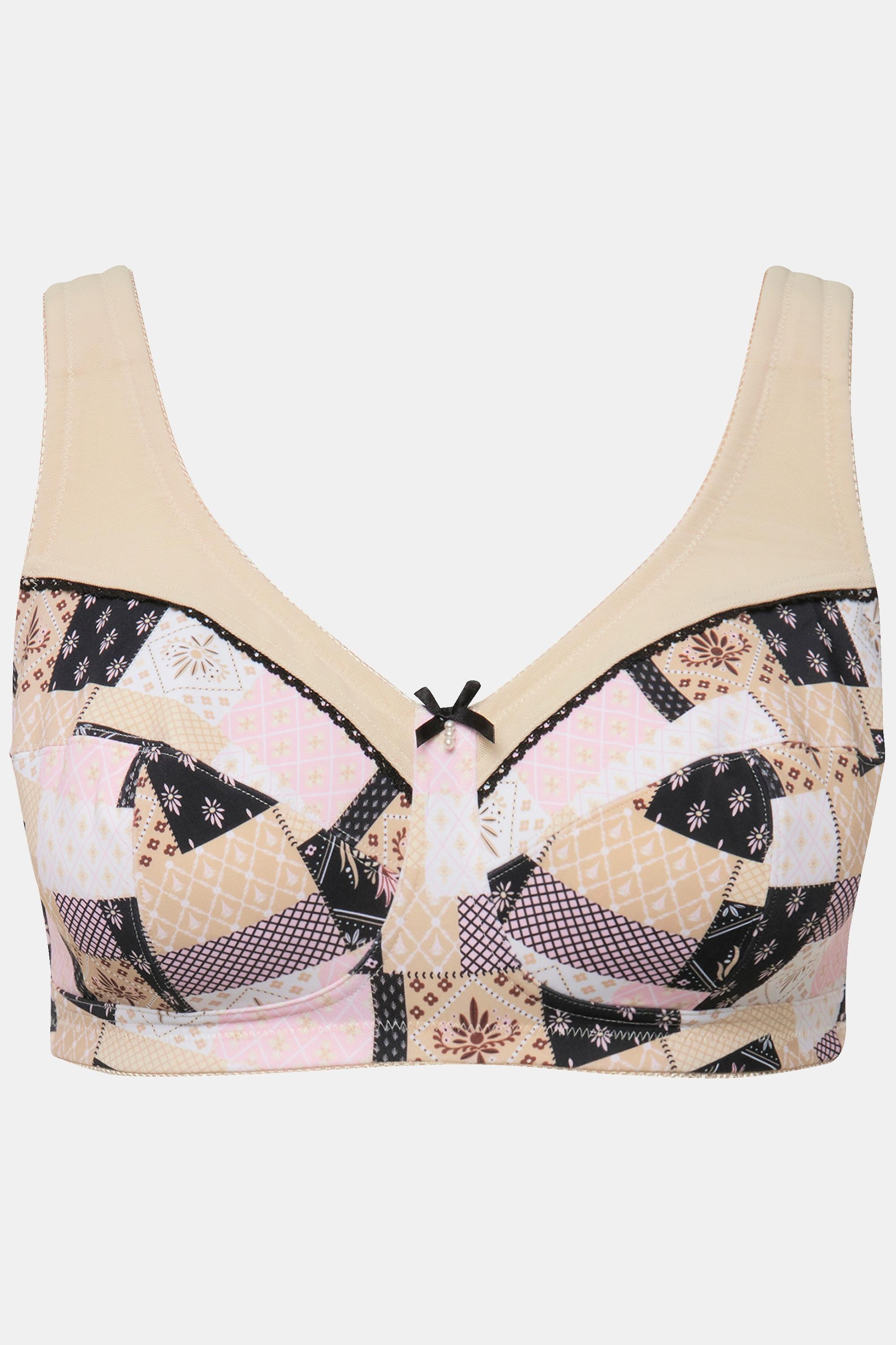 Ulla Popken Reggiseno sostenitivo Mix di fantasie senza ferretto  