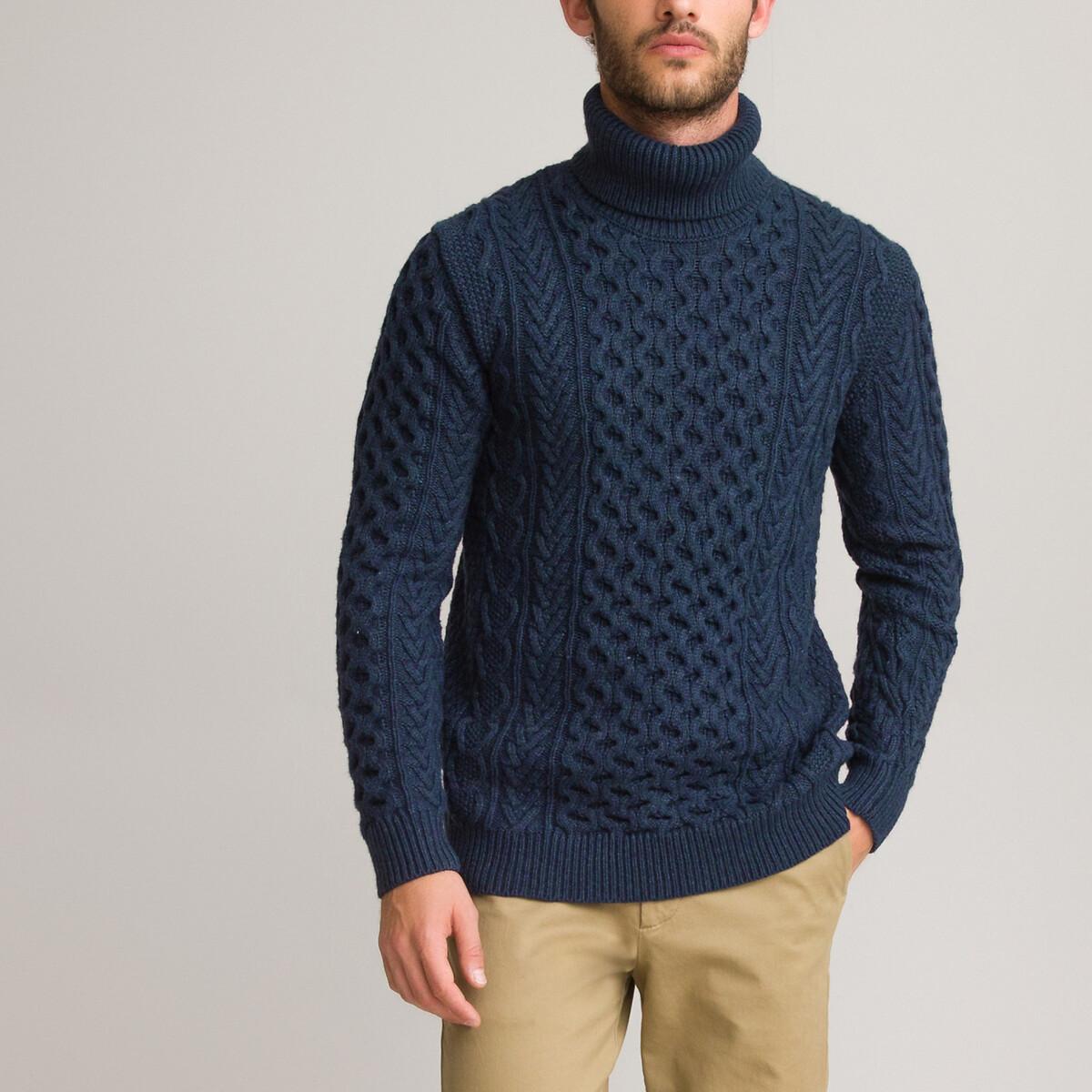 La Redoute Collections  Rollkragenpullover mit Zopfmuster 