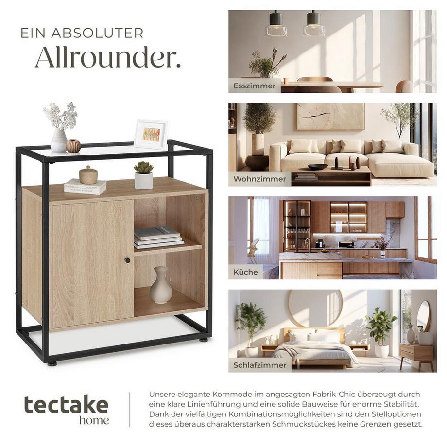 Tectake Cassettone Conventry 70x38x80,5cm  