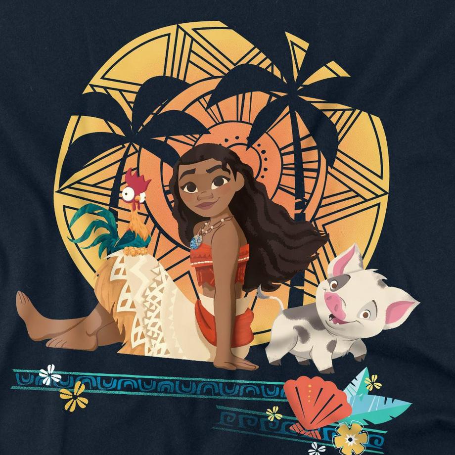 Disney T-Shirt a Maniche Lunghe con Stampa Grafica Moana  