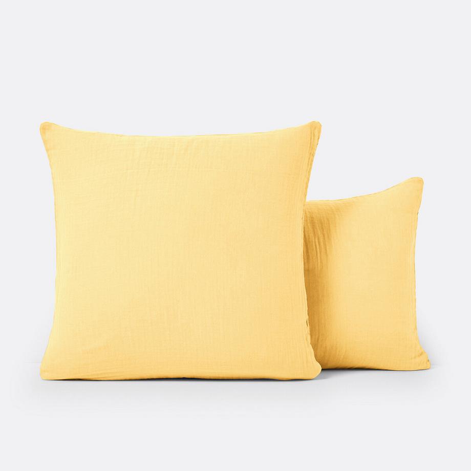 Taie d'oreiller enfant unie gaze de coton