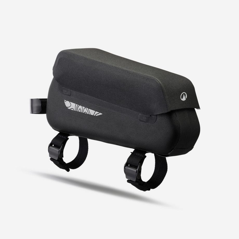 ROCKRIDER  Top-Tube-Tasche Bikepacking 1 L wasserdicht IPX3, ADVT 900, Schwarz 