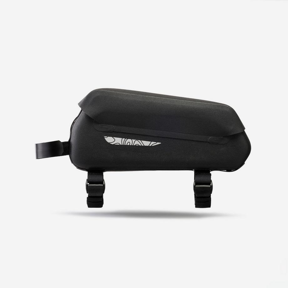 ROCKRIDER  Top-Tube-Tasche Bikepacking 1 L wasserdicht IPX3, ADVT 900, Schwarz 