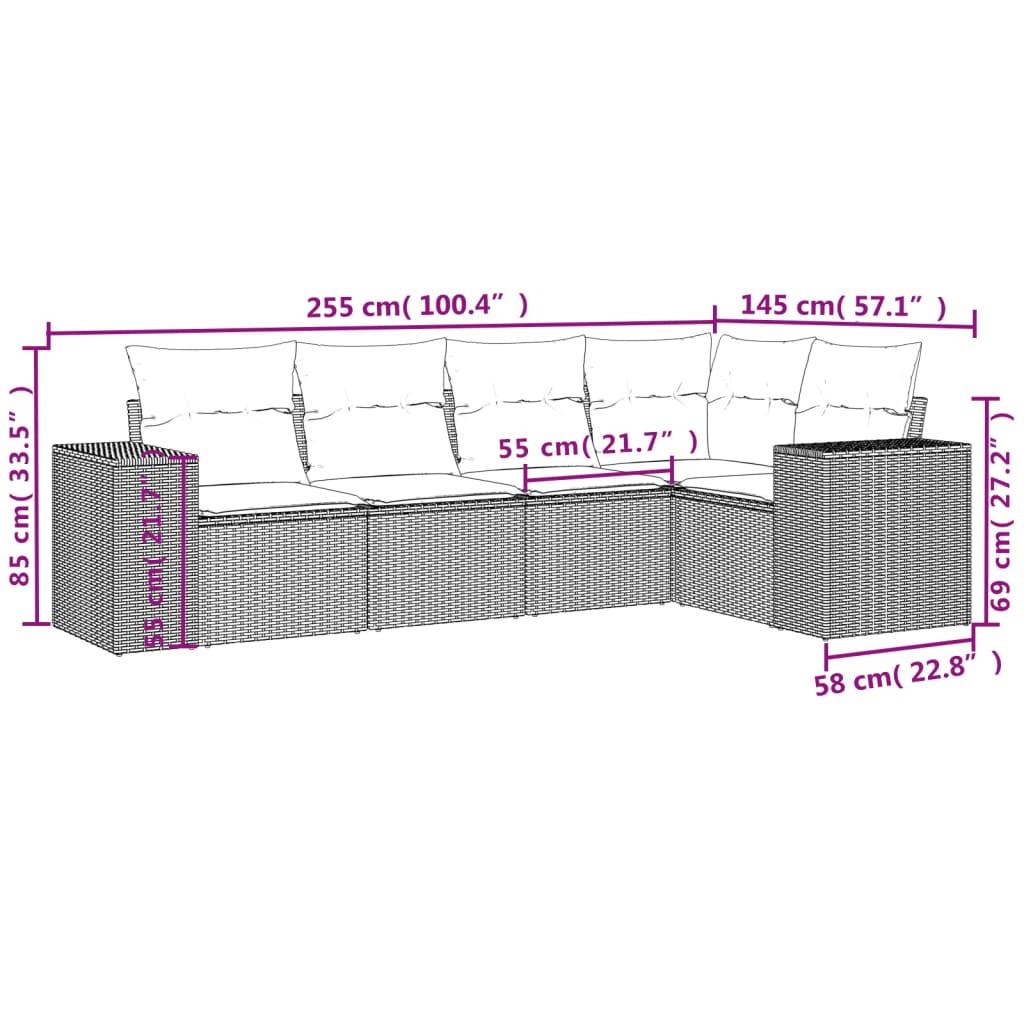 VidaXL Garten sofagarnitur poly-rattan  