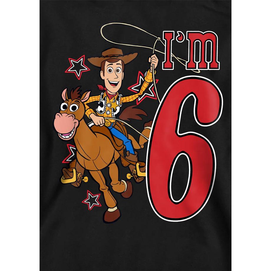 Toy Story  I'm 6 Felpa Con Cappuccio Compleanno Legno 