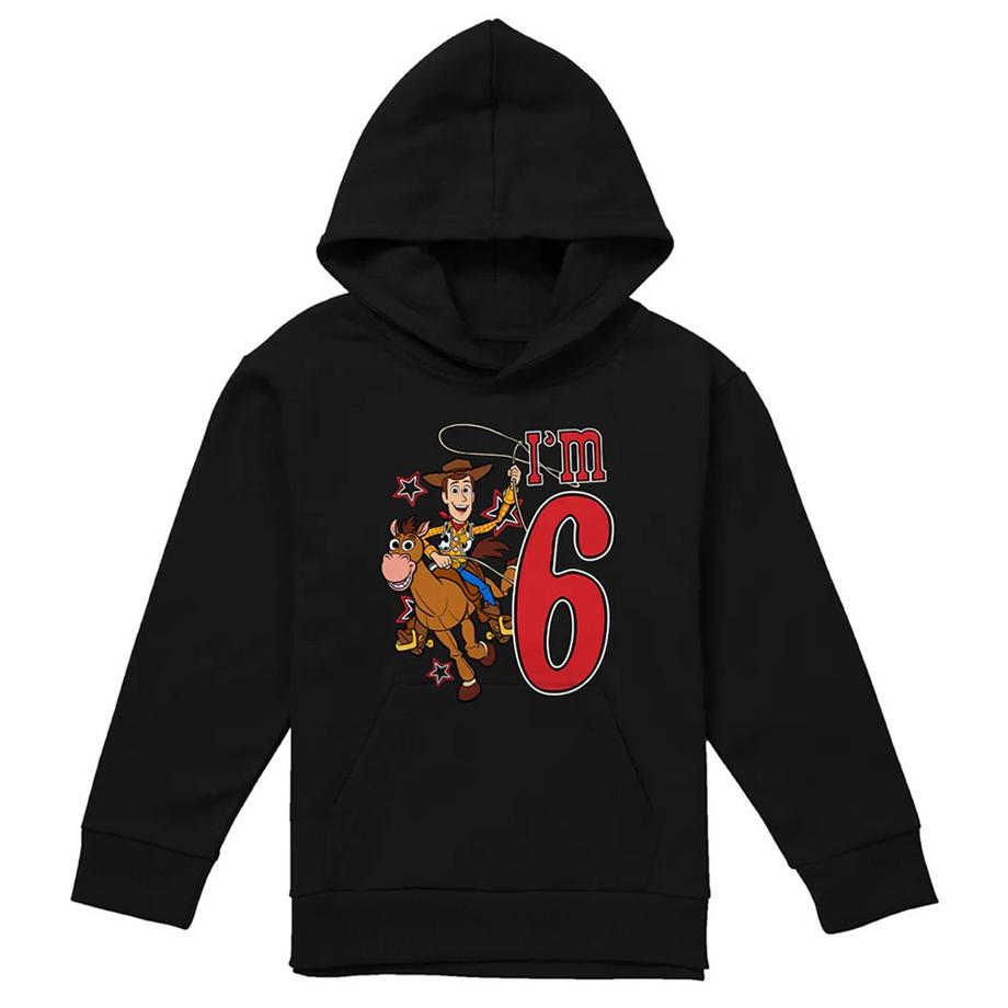 I'm 6 Felpa Con Cappuccio Compleanno Legno