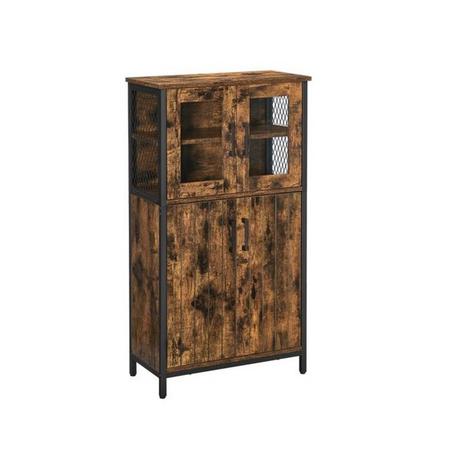 VASAGLE Armadio industriale con ante in vetro  