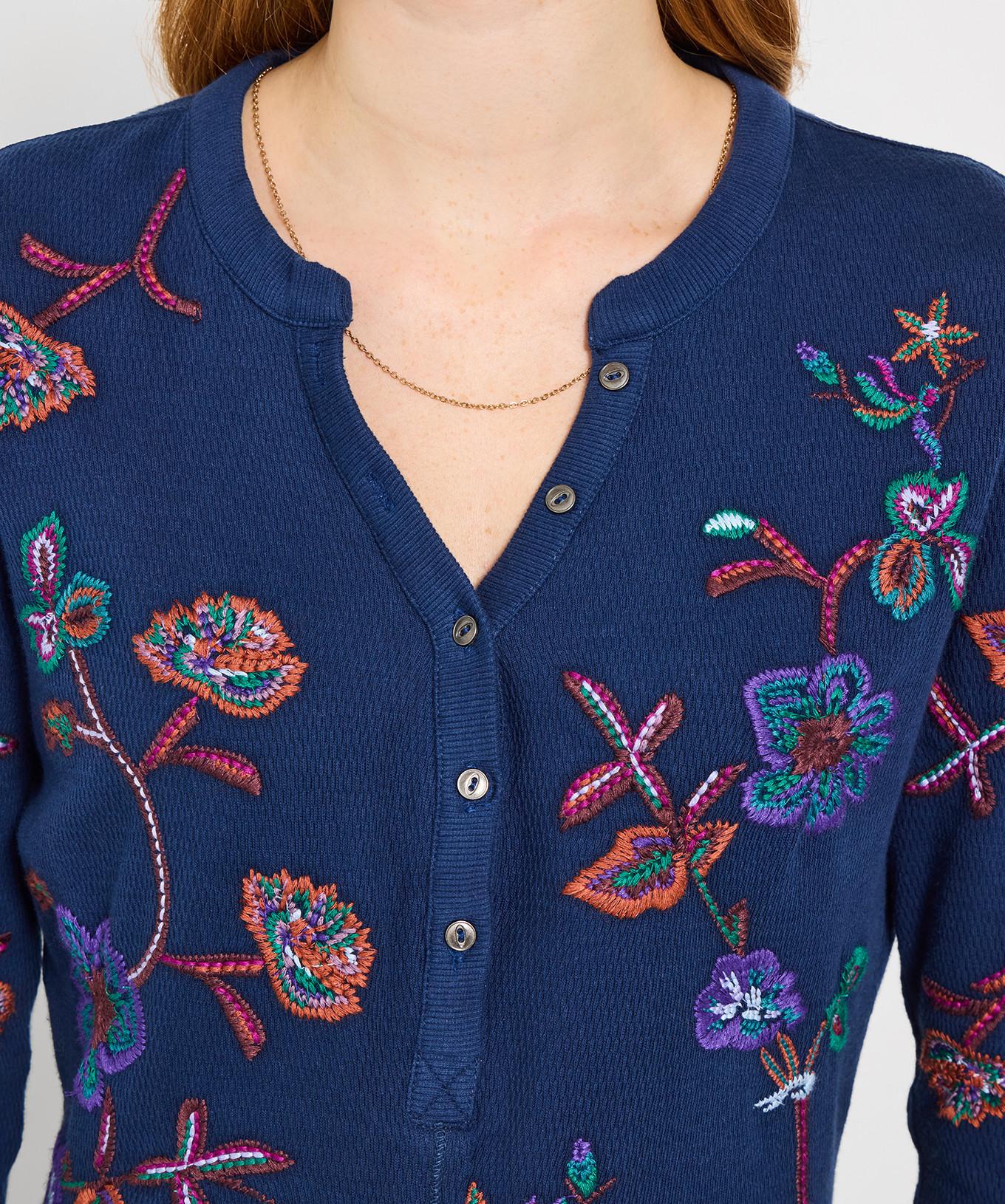 Joe Browns Stretch Jersey Top mit Stickerei  