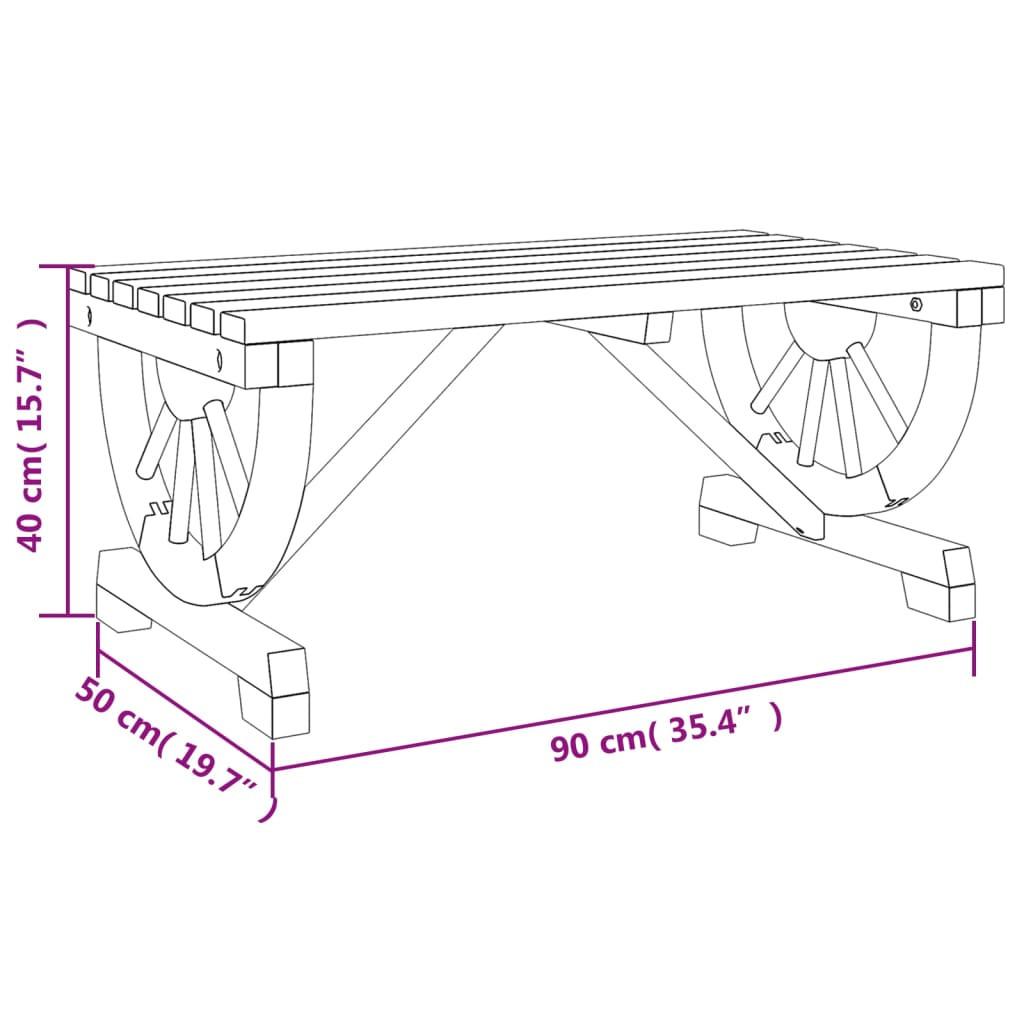 VidaXL Table basse de jardin bois  