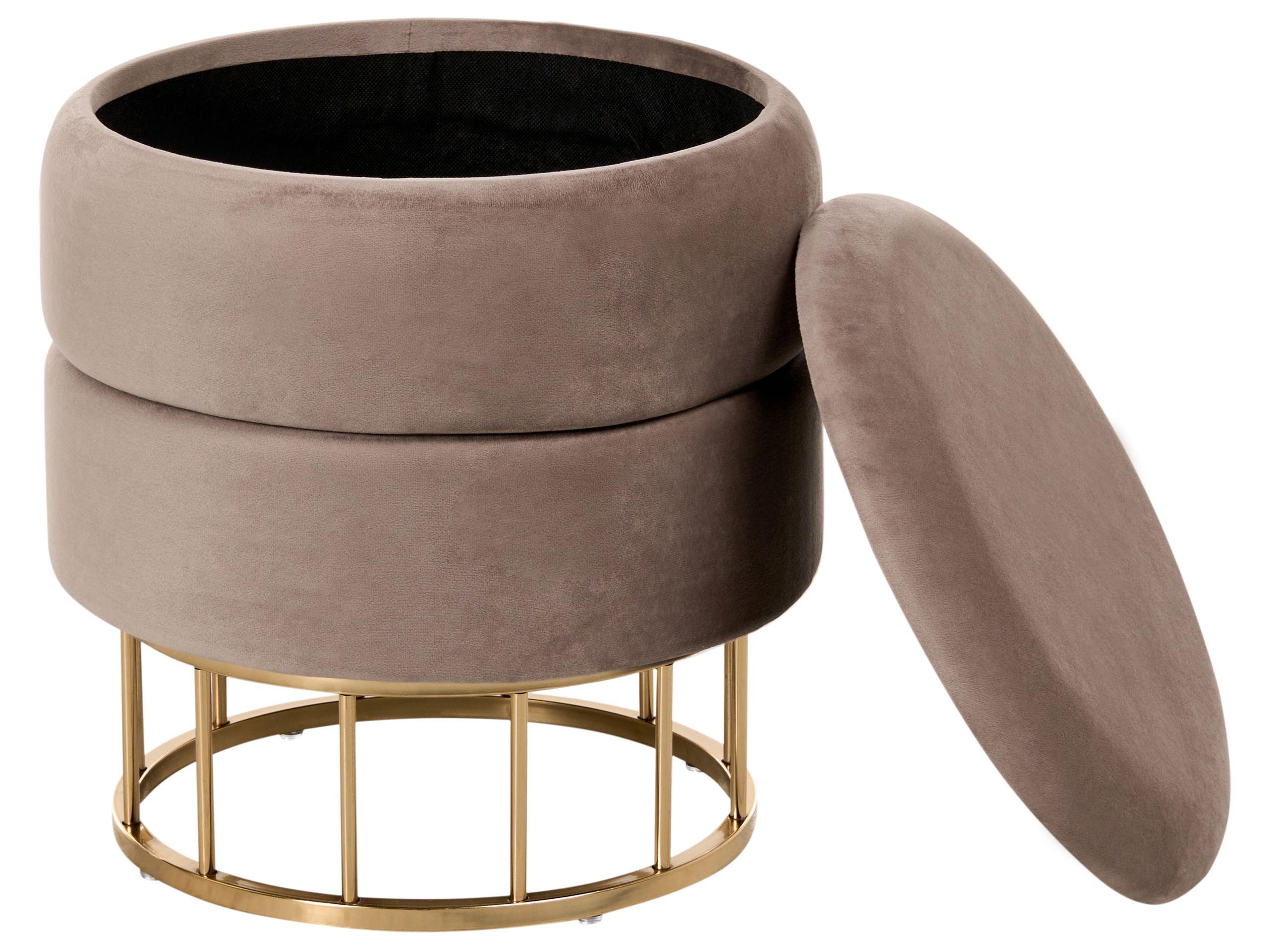 Beliani Pouf mit Stauraum Glamourös ELGIN  