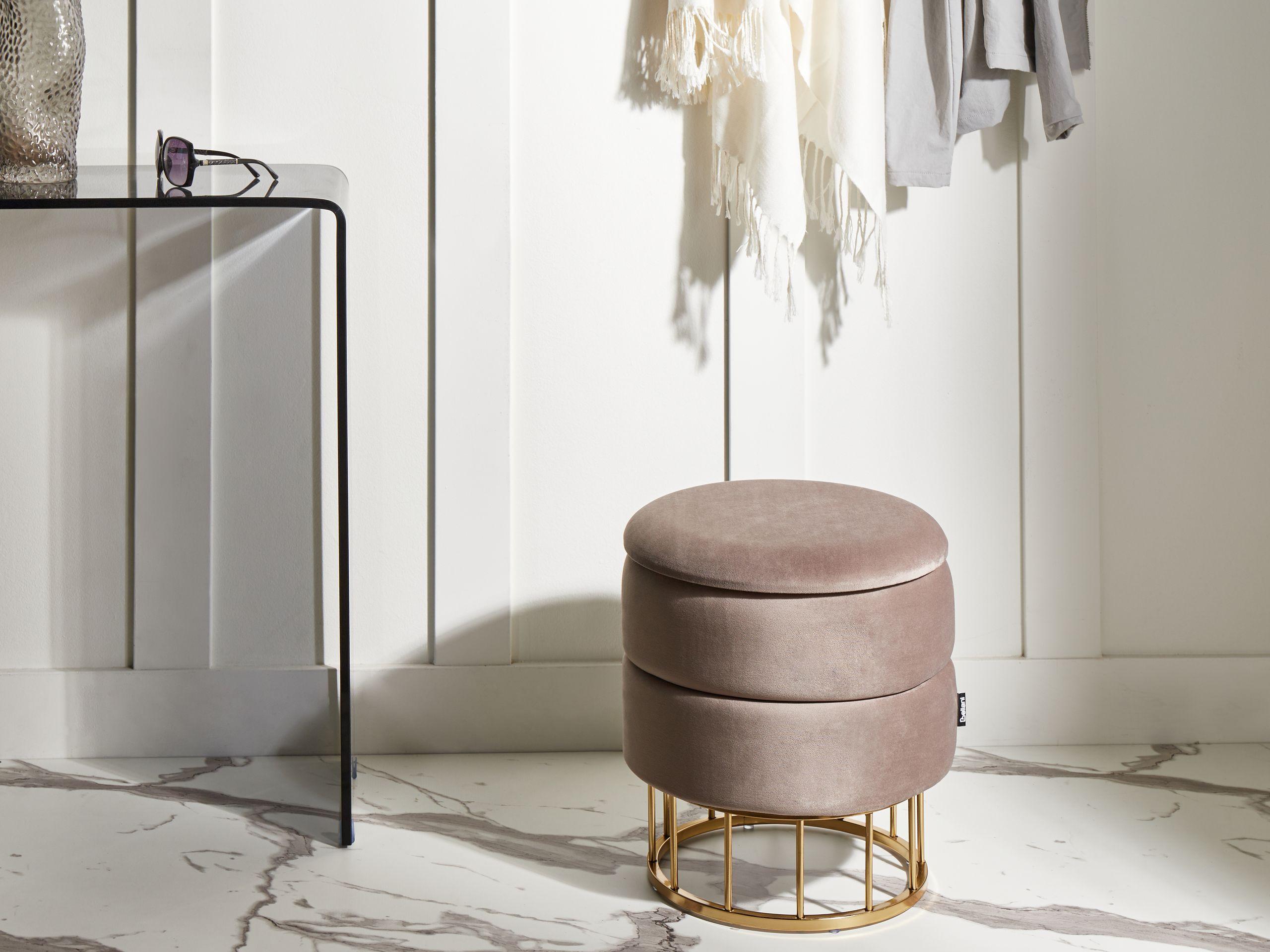 Beliani Pouf mit Stauraum Glamourös ELGIN  