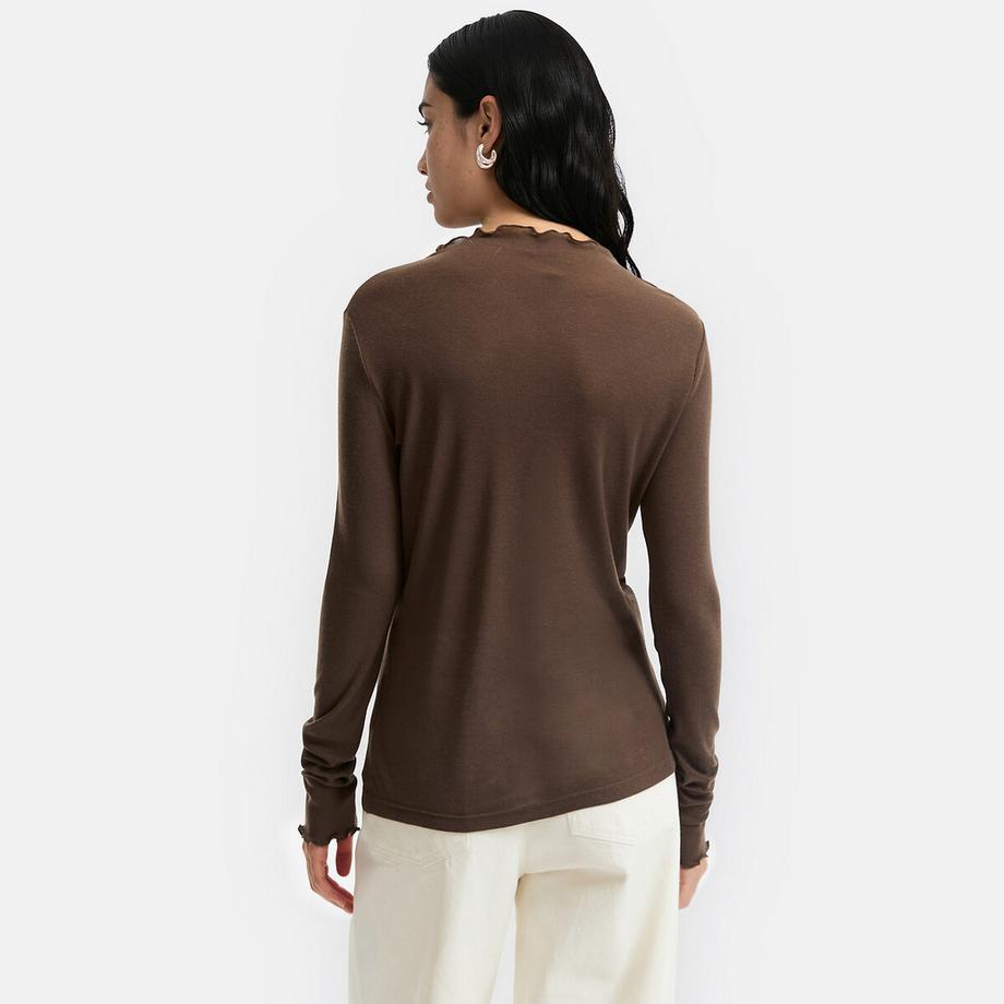 La Redoute Collections T-shirt manches longues col montant  