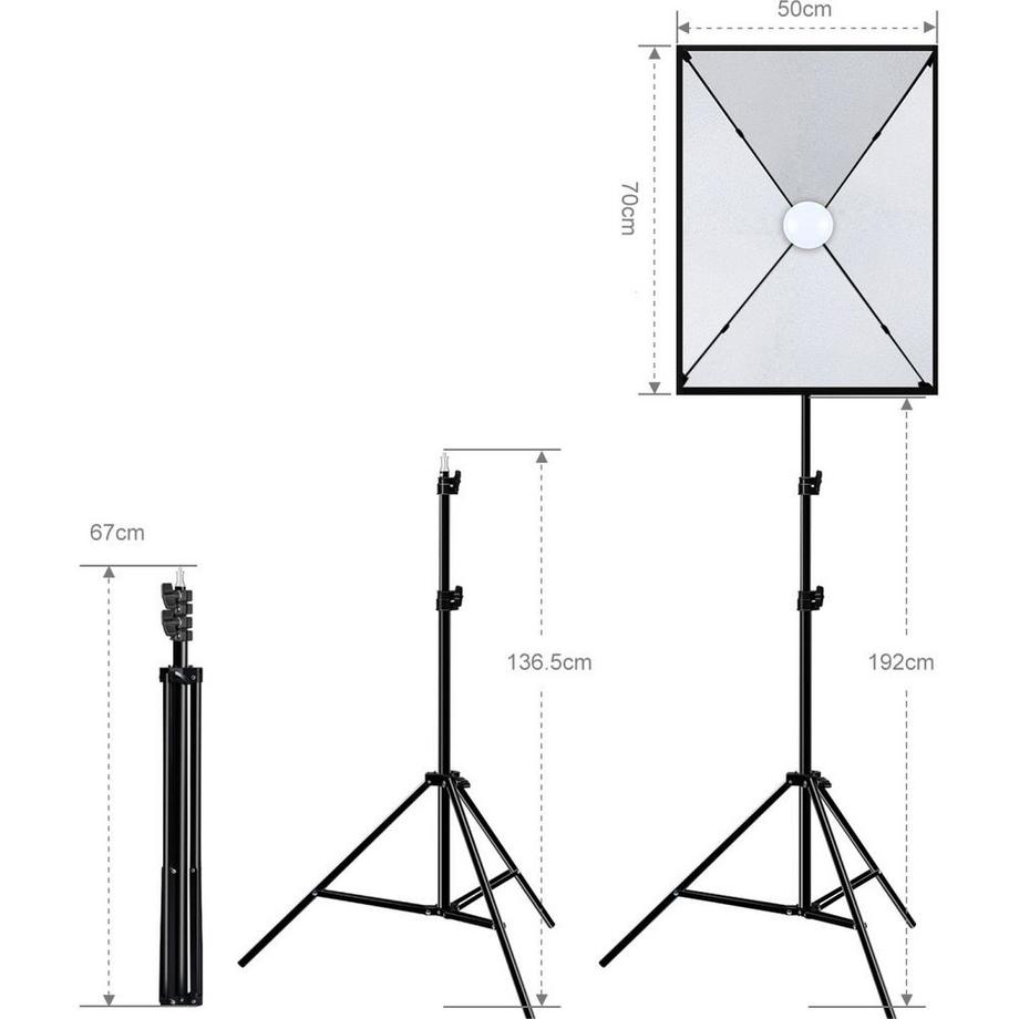 Puluz  PU5070EU Softbox Dauerlicht mit Stativ 