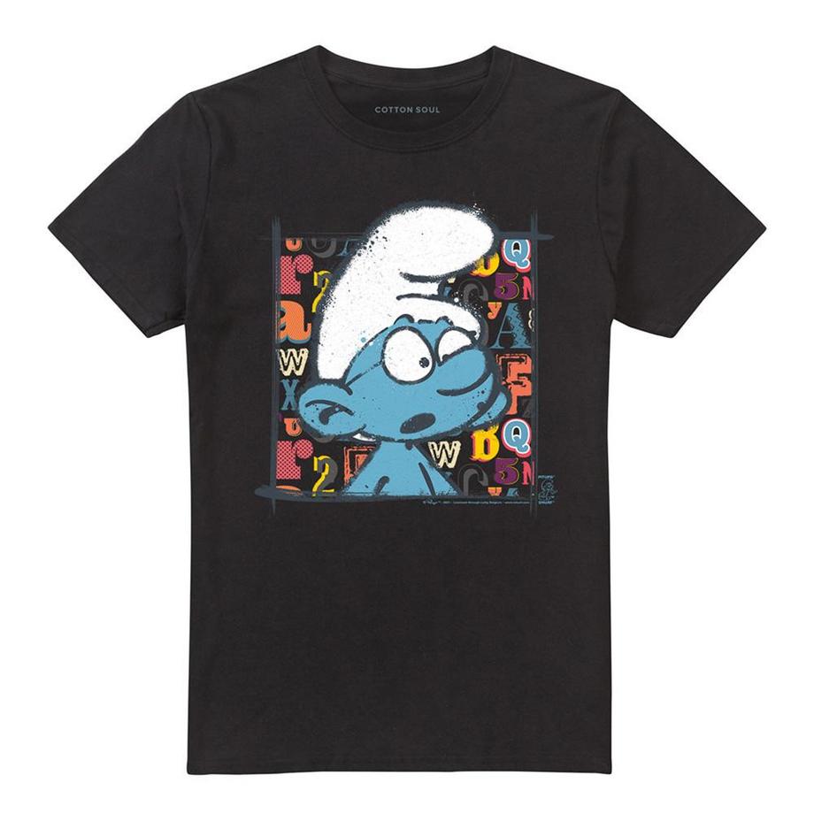 T-ShirtMotif Schtroumpf À Lunettes Motiftyle Alphabet