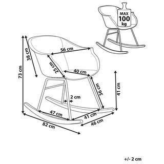 Beliani Schaukelsessel aus Polypropylen Retro HARMONY  