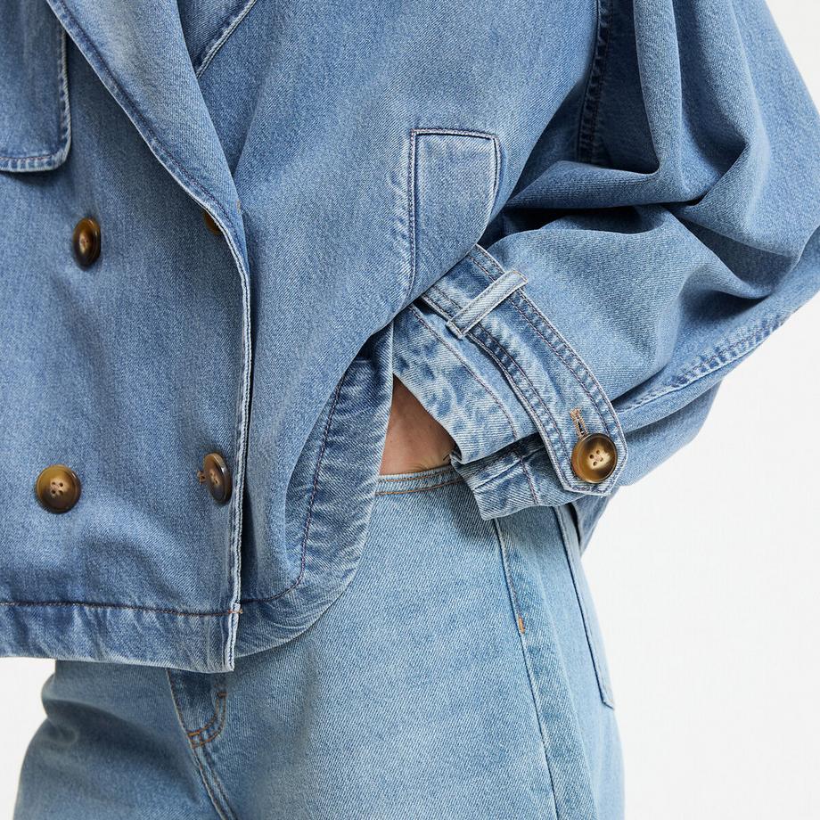 La Redoute Collections Kurzer Denim Trenchcoat  