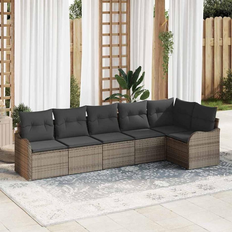 VidaXL Set Divano da Giardino Polyrattan  