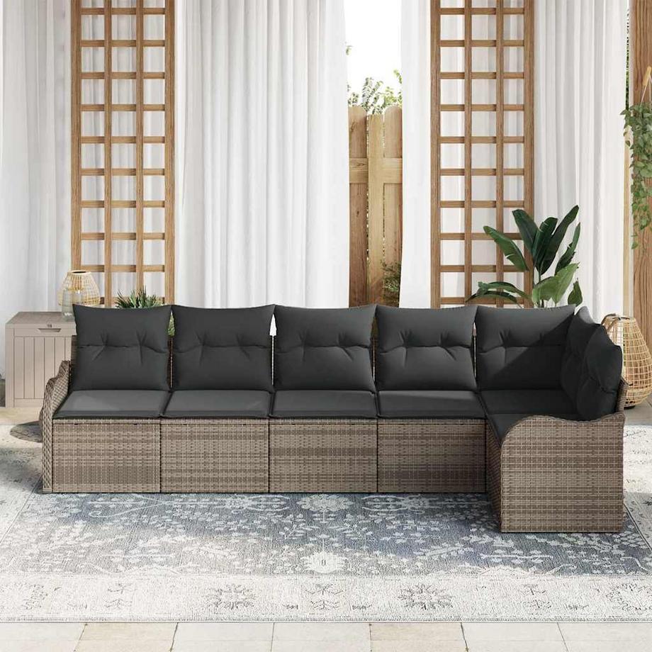 VidaXL Set Divano da Giardino Polyrattan  