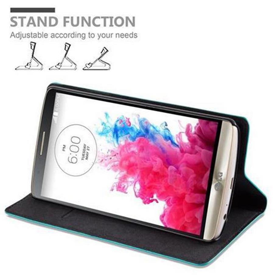 Cadorabo  Housse compatible avec LG G3 - Coque de protection avec fermeture magnétique, fonction de support et compartiment pour carte 