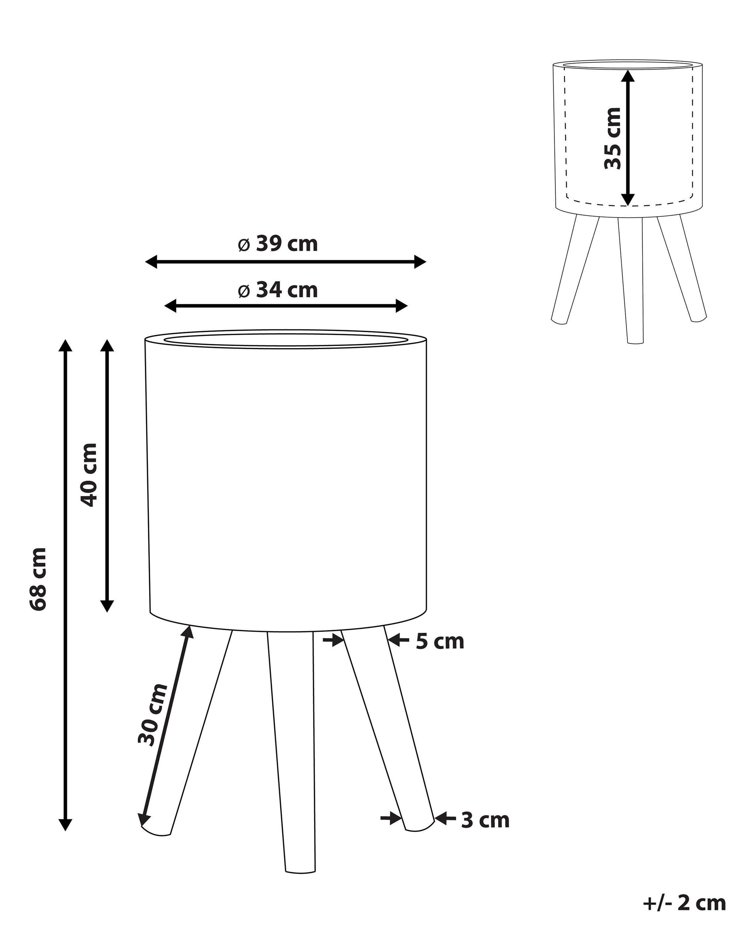 Beliani Blumenkübel aus Magnesiumoxid Modern EVRETI  