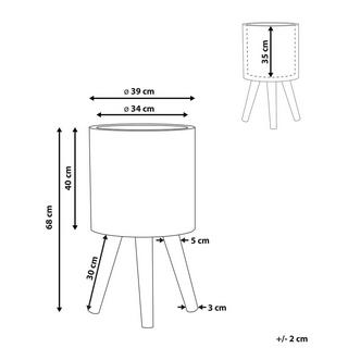 Beliani Blumenkübel aus Magnesiumoxid Modern EVRETI  