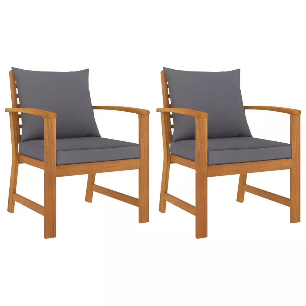 VidaXL - sedia da giardino Legno di acacia, One Size, Grigio