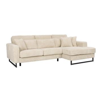 Ecksofa - Ecke rechts - Cord - Beige - TESSIO von Maison Céphy