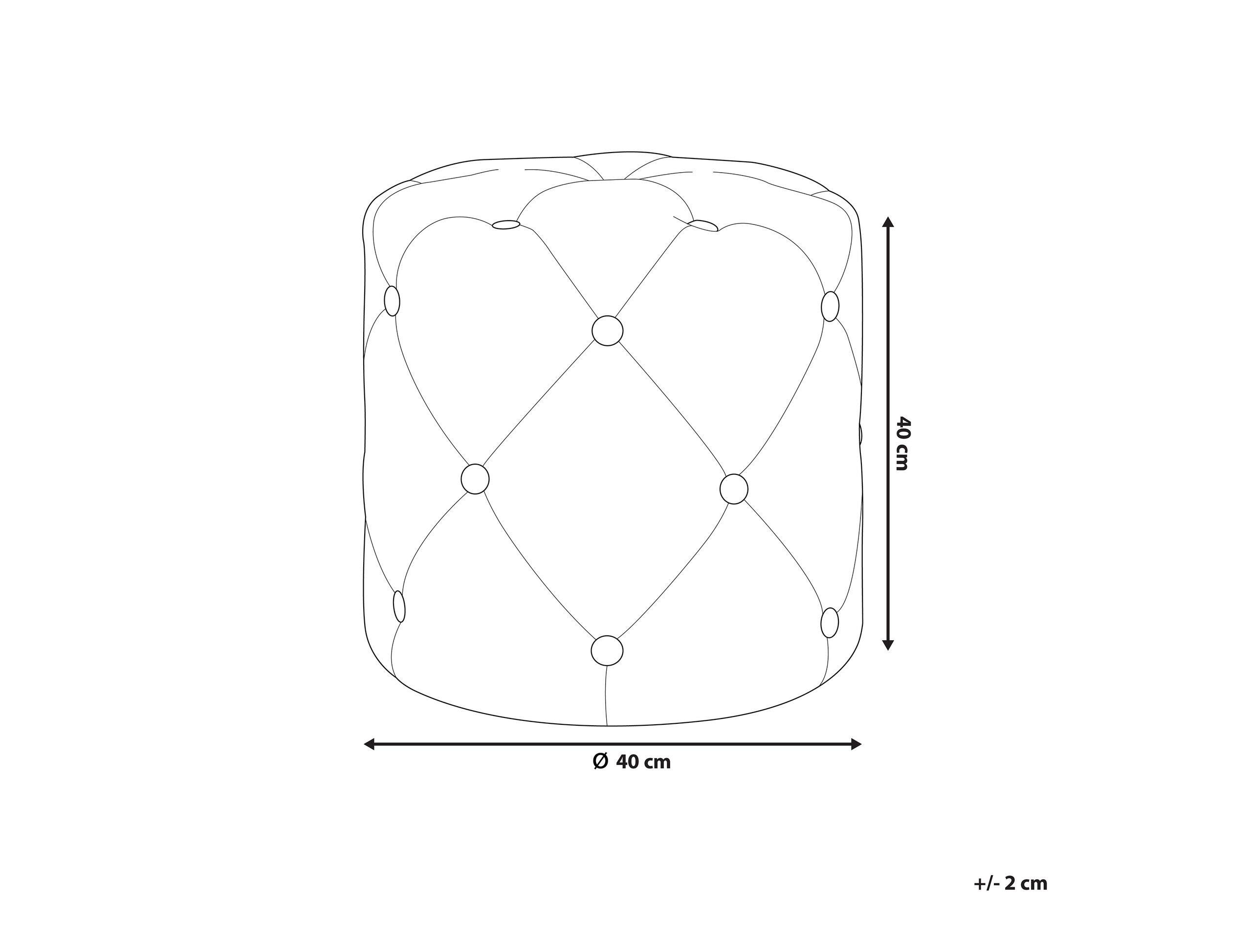 Beliani Pouf en Velluto Glamour COROLLA  