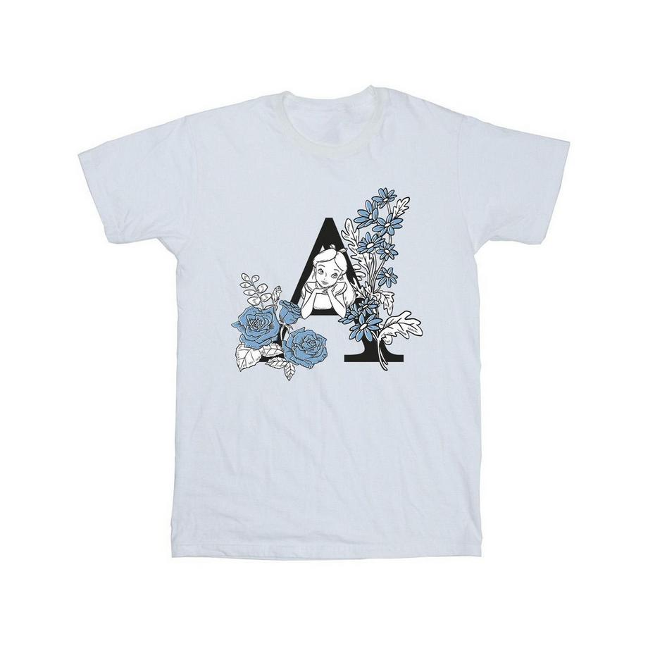 Disney Alice im Wunderland Floral A Print T-Shirt  