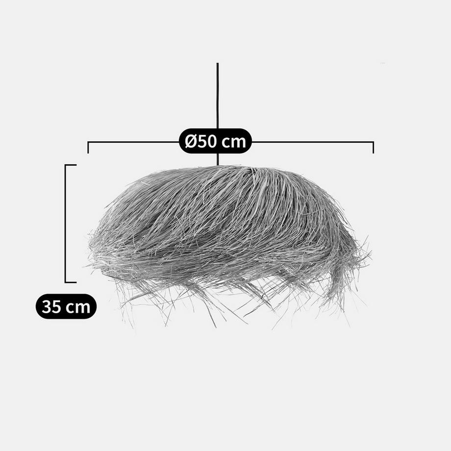 La Redoute Intérieurs Suspension en fibres de panama Ø50 cm  