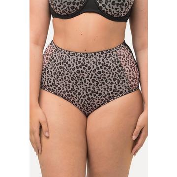 Culotte maxi en microfibre, mesh léopard