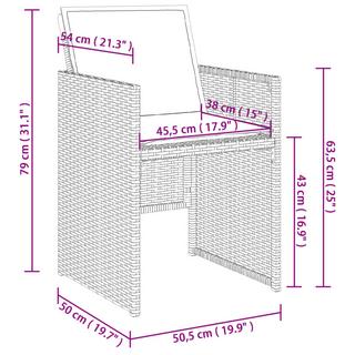 VidaXL sedia da giardino Polirattan  