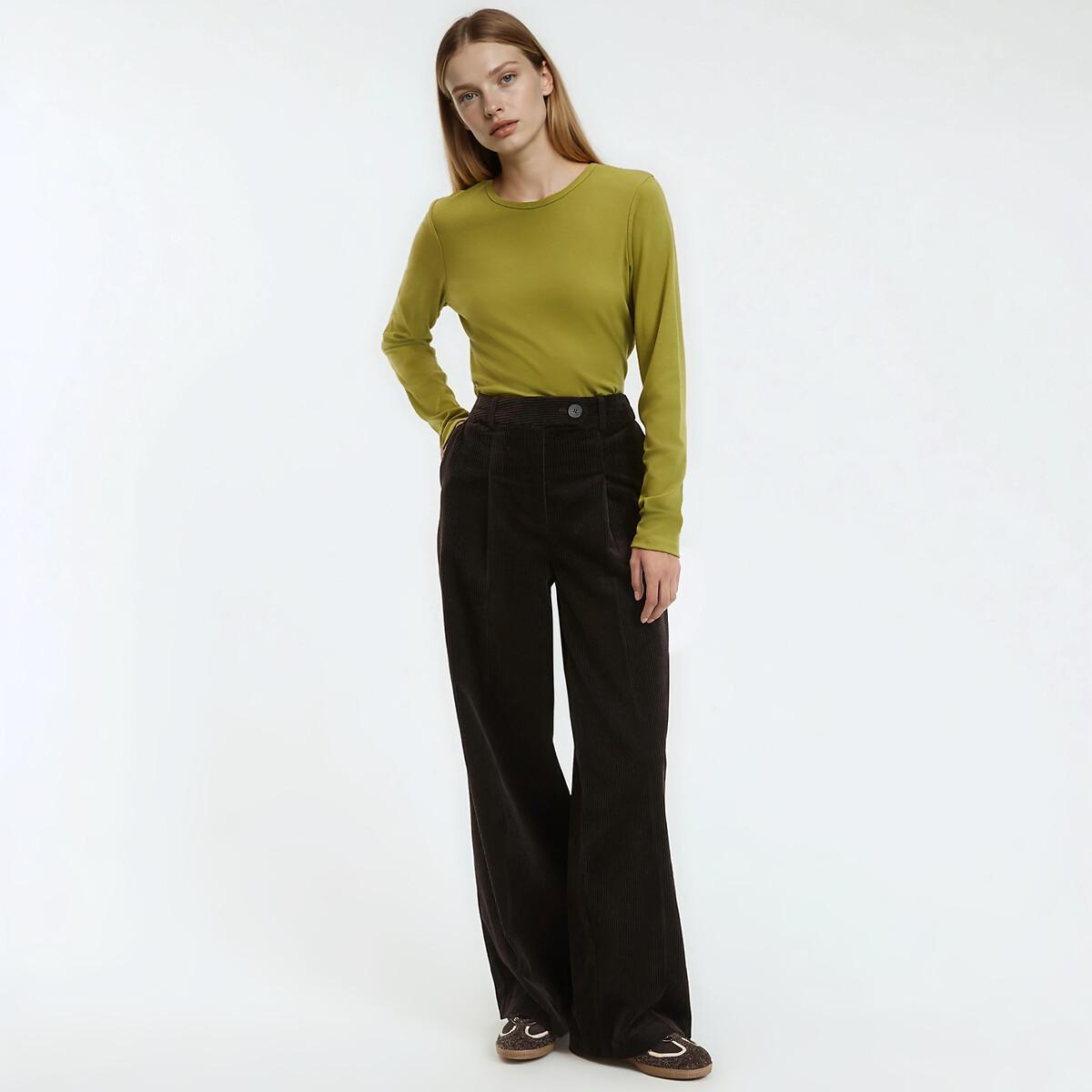 La Redoute Collections Maglietta fluida a maniche lunghe girocollo  