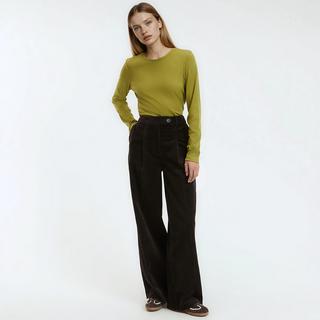 La Redoute Collections Maglietta fluida a maniche lunghe girocollo  