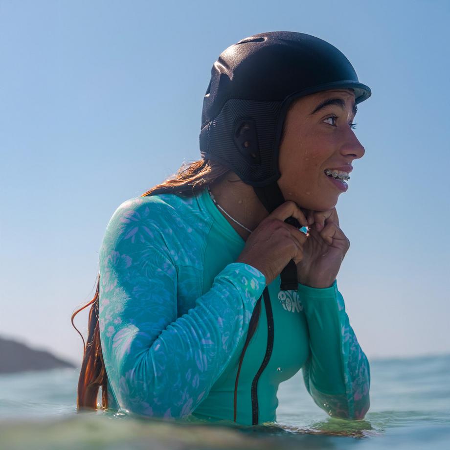 DECATHLON  Casque surf V2 - Surf helmet gris sombre 