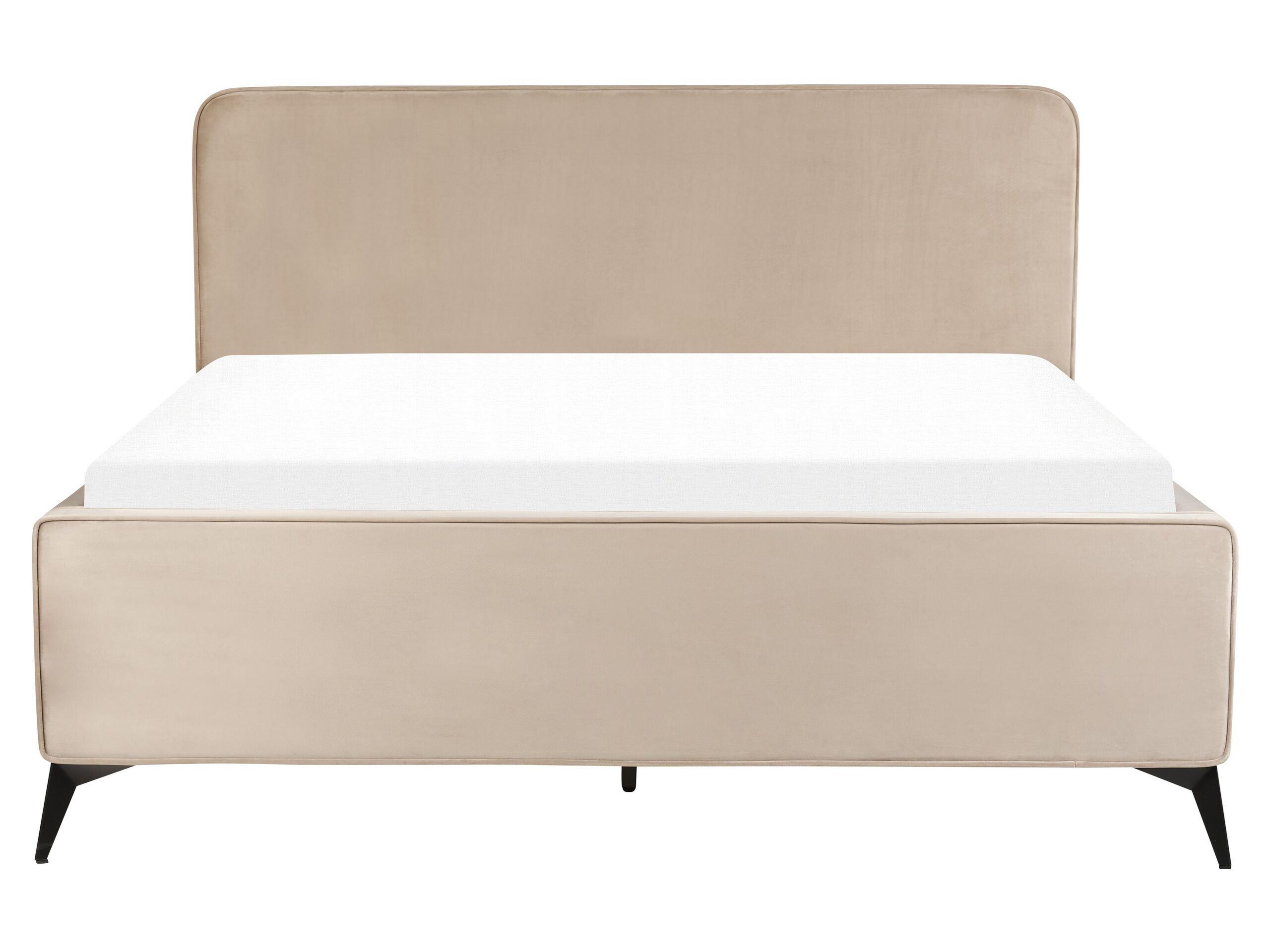 Beliani Letto con rete a doghe en Velluto Classico VALOGNES  