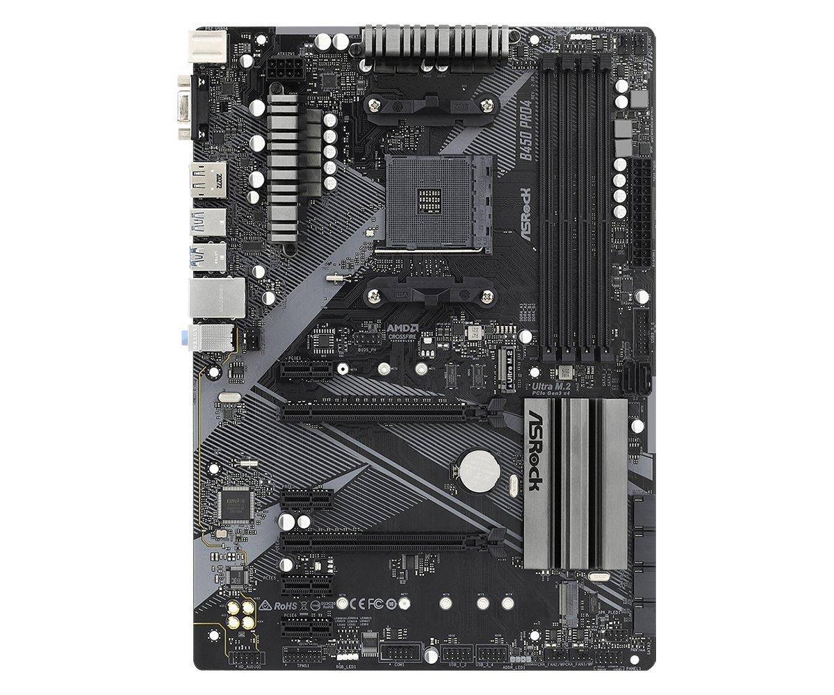 ASRock  B450 Pro4 R2.0 AMD B450 Emplacement AM4 ATX 