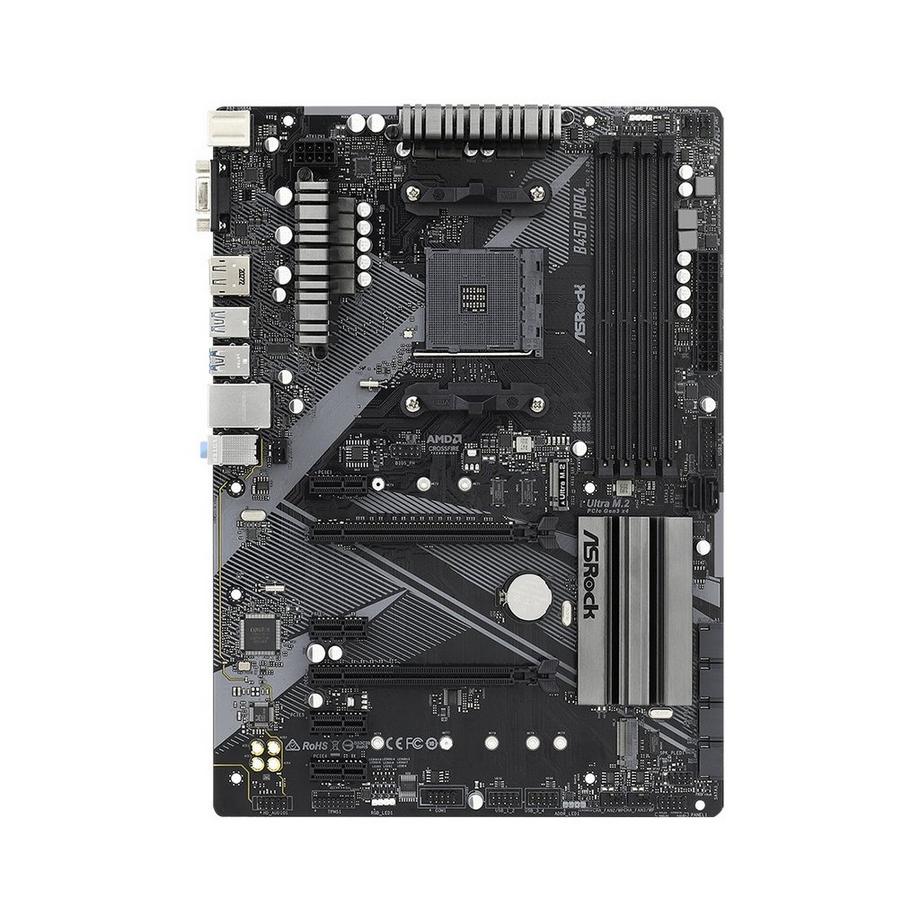 ASRock  B450 Pro4 R2.0 AMD B450 Socket AM4 ATX 
