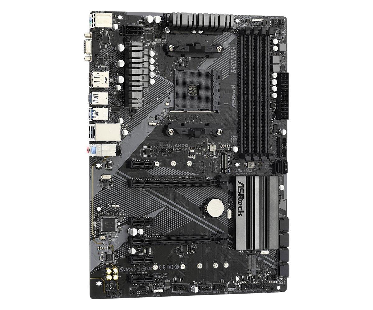 ASRock  B450 Pro4 R2.0 AMD B450 Emplacement AM4 ATX 