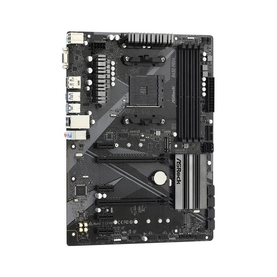 ASRock  B450 Pro4 R2.0 AMD B450 Socket AM4 ATX 