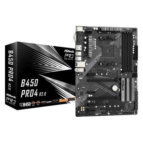 ASRock  B450 Pro4 R2.0 AMD B450 Emplacement AM4 ATX 